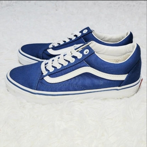 Vans "Blue & White Custom Old Skool Shoes" Women's US Size 8! ✨️ - Picture 1 of 7
